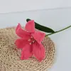 Producto de Flor de Hilo Terminada, Ramo Individual de Lirio Tejido a Crochet Puramente Hecho a Mano, Flor Artificial, Regalo de San Valentín, Flor Tejida a Mano