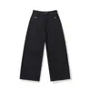Yidao Vintage 2026 Otoño Nuevo Retro Americano Remache Bolsillo Grande Diseño Holgado Recto Casual Jeans