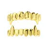 Colmillos de Vampiro Estilo Europeo y Americano con Ocho Dientes, Dientes Falsos de Cadera de Cobre Hip-Hop, Decoraciones para Fiestas de Halloween al por Mayor