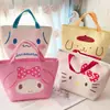 Bolsa de almoço PU japonesa bolsa térmica fofa desenho animado grande estudante trabalhador de escritório bolsa térmica para marmita bolsa de almoço peixe feio