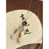 Nuevo Estilo Chino Tendencia Nacional Cerámica Mariposa Collar Estilo Étnico Retro Largo Colgante Cuello Zen Nicho Cadena Clavícula Perlas para Mujeres