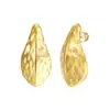 Aretes de Latón Electrochapado en Oro de 18K, Estilo Ins de Alta Gama, No se Desvanecen, Modernos, Versátiles, Lujo Accesible, Aretes Sencillos de Nicho