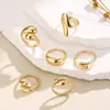 Anillo de Joyería de Qingdao Europeo y Americano Transfronterizo Círculo Giratorio Apertura Irregular Luz de Lujo Nicho Diseño Estilo Simple para Mujeres
