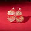 Brincos de Natal Europeus e Americanos Transfronteiriços Novos para Mulheres, Brincos Criativos e Modernos de Resina com Árvore de Natal, Boneco de Neve e Papai Noel