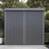 Gabinete Utilitario de Aleación de Aluminio Completa Patio Jardín Balcón Almacenamiento de Herramientas para Mopa Escoba Gabinete de Almacenamiento Protección Solar y Resistente al Agua para Exteriores
