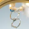 Anillo de Cobre con Circonita Microincrustada Estilo Ins Nuevo de Nicho Europeo y Americano para Mujer, Varios Anillos Abiertos Ajustables de Lujo Ligero Completamente Diamantados