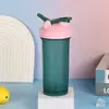 Taza Deportiva de Fitness Personalizada Nueva de 600 ml Taza de Plástico para Fitness de Proteína en Polvo Vaso Mezclador con Bola Batidora Vaso para Batidos Vaso Mezclador