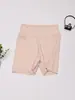 Calça de Tubarão Estilo Verão Fina para Meninas Leggings Justas Calças Três Quartos Calças de Segurança Anti-Exposição para Meninas Calças Três Quartos de Cintura Alta