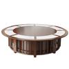 Habitación Privada de Hotel Mesa Redonda Eléctrica Grande con Mesa Giratoria Automática de Madera y Sillas, Nueva Mesa Eléctrica para Hot Pot Estilo Chino para Restaurante de Villa