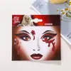 Pegatinas de Tatuaje de Halloween para Cara, Cejas y Ojos, Pegatinas de Tatuaje Temporales para Maquillaje, Decoración Facial, Pegatinas de Tatuaje con Purpurina