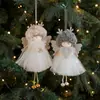 Novo Pingente de Menina Anjo com Galhos de Pelúcia de Natal Decoração de Árvore de Natal Boneca Fofa Decoração Ornamento Pendurado
