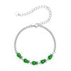 Alta qualidade natural produto yang verde material perigoso pulseira de cabaça de jade s925 prata incrustada moda Coringa explosão ao vivo fabricantes lote