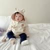 Nova Jaqueta Pequena Estilo Coreano Forrada com Fleece Outono/Inverno 2026 Jaqueta Infantil Estilo Ins em Formato de Animal Pequeno Moletom Espesso