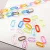 11*20mm Hebilla de Cadena Biselada de Acrílico Color Sólido Anillo Abierto Accesorios para Joyería DIY Accesorios para Cadena de Bolsos y Gafas