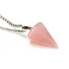 Colar pingente de cristal de ametista coluna hexagonal de pedra natural pingente cônico Cristal colar feminino atacado
