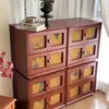 Gabinete Retro Xiangyunsha Gabinete de TV Madera Maciza Combinación de Módulos Gabinete Carmen Mesa de Noche Edad Media Sala de Estar Estilo Chino Nuevo
