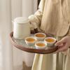 Juego de Té de Viaje Yuanshan Guochao Wenchuang Traje Blanco Crema Cerámica Portátil Taza Express Conmemorativo Negocios Regalo de Acompañamiento