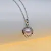 Collar de anillo redondo con circonita de perla diseño de nicho un collar de moda de perla regalo del Día de la Madre para mamá