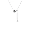 Collar de camelia para mujer, lujo ligero, nicho, simple, moda, collar de cordón, sentido del diseño, popular de alta calidad, dulce, fresco, para la clavícula