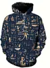 Sudadera con capucha estampada para exteriores, chaqueta retro casual, ropa cruzada para parejas