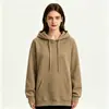 Logo personalizado, estilo europeu e americano, e-commerce transfronteiriço, moletom com capuz de caimento solto outono/inverno para mulheres, estilo retrô americano, forrado com fleece, design simples