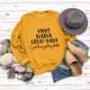 Amazon top MOM NANA GREAT NANA letras europeas y americanas moda cuello redondo manga larga suéter estación independiente
