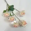 5 Flores de Rosa Artificiales para Decoración de Escenas, Centros de Mesa de Boda, Decoración para el Hogar y Hoteles, Flores de Seda Artificial, Pedido Mínimo de 3 Piezas