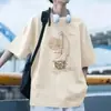 Camiseta de Manga Corta Estilo Retro Americano con Estampado de Vela para Hombre 2026 Nueva Camiseta Casual Holgada de Verano de Media Manga