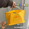 Taburete Plegable de Plástico Pequeño para Viaje al Aire Libre Turismo Tren Taburete Portátil Ultra Delgado Tipo Papel Taburete Bajo para Adulto Uso en Casa