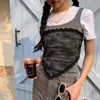 Atmósfera juvenil de primavera y verano dulce foto encaje triángulo francés versátil multifuncional accesorios para el cabello