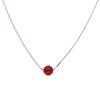 Collar de plata de ley S925 con ágata roja natural y oro verde, piedra Tianhe Caibao, diseño de nicho para mujer, colgante de cuentas redondas tricolores