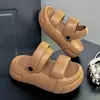Sandalias de Suela Gruesa Modelo Nuevo 2026 para Mujer, Versátiles, Engrosadas, que Aumentan la Altura, Doble Uso, Antideslizantes, Resistentes al Desgaste, Chanclas de Eva