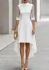 Vestido de Fiesta Elegante para Mujer, de Media Altura, Malla, Manga Media, Dobladillo Irregular, Comercio Exterior Transfronterizo Europeo y Americano 2026