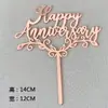 Cartão de Inserção para Bolo de Acrílico Dia dos Namorados Cartão Plug-in de Confeitaria 3 G Te amo sempre Dia da Memória