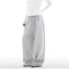 Calça Jogger Casual Esportiva Retro Americana Simples para Homens e Mulheres, Perna Reta Solta Versátil com Caimento, Perna Larga com uma Vibe Relaxada