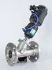 Válvula de Assento Angular Pneumática com Flange de Aço Inoxidável 304 Resistente a Altas Temperaturas de Vapor Válvula de Bloqueio Tipo Y Dn25 32 40 Válvula de Controle de Ar