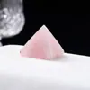 Adornos de Pirámide de Cristal Natural de 3CM Piedra Original Mineral Pulido Estándar Piedra de Energía Torre de Cuatro Lados Adornos de Decoración para el Hogar