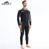 Sbart traje de mergulho fino de 1,5 mm de uma peça com zíper, roupa de mergulho quente para outono e inverno, à prova de vento e resistente ao desgaste