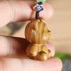 Colgante de sándalo con forma de Winnie the Pooh para teléfono móvil, llavero de coche, joyería para pareja para hombres y mujeres