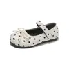 Nuevos Zapatos Planos de Lunares Retro Verano 2026 Zapatos Planos Estilo Francés Mary Jane para Niñas Calzado de Baile de Boca Baja con Suela Suave para Niños