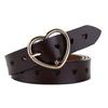 Cinturón de cuero nuevo para mujer, cinturón con hebilla de pasador, sencillo, estilo Joker, con diseño decorativo hueco, cinturón fino, venta al por mayor