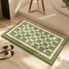 Alfombra de Piso con Borlas para Entrada de Baño Moderna Minimalista Dajiang, Alfombra Fuerte Absorbente de Agua para Baño del Hogar, Felpudo de Terciopelo