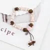 Pulseira Cerâmica Jingdezhen Cor Dopamina Antiga Contas Tecida à Mão Presente Original Nova Pulseira Chinesa para Mulheres