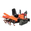 Rototiller Pequeno de Esteira Personalizado 25-35 Cavalos de Potência para Gerenciamento de Terras Agrícolas Afetadas por Água e Seca, Operações de Capina, Adubação e Sulcamento