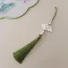 Guanshan Yue recomienda abanico de ácido acético con borla de 18 cm marcapáginas con pincho de perla linterna accesorios para ropa Hanfu cheongsam infantil