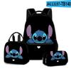 Producto Nuevo Transfronterizo 3D: Set de Tres Piezas para Estudiante con Estampado de Dibujos Animados: Mochila, Lonchera y Estuche - Más Elegante Que Nunca