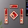 Adesivos Magnéticos de Geladeira para Ano Novo Pequenos Couplets Ano do Cavalo Bênção Adesivos de Porta Decoração de Atmosfera do Festival da Primavera Couplets