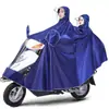 Impermeable para Vehículo Eléctrico, Estilo Padre e Hijo, Para una o Dos Personas, Poncho de Lluvia Extragrande, Protección Larga contra la Lluvia para Moto y Scooter Eléctrico, Cubre todo el Cuerpo contra Lluvia Fuerte