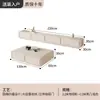 Gabinete de TV Branco Estilo Creme Francês Arredondado Combinação Mesa de Centro Moderna Simples Sala de Estar Casa Apartamento Pequeno de Chão Minimalista