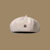 Boina Octagonal de Lana Nueva para Mujer Otoño e Invierno Rostro Cuadrado Rostro Pequeño Sombrero de Calabaza Retro de Pintor